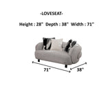 Marsilya Gray 4-Piece Living Room Set (2 Sofa & 2 Chair) from Furnia - Luna Furniture