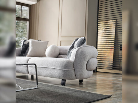 Marsilya Gray 4-Piece Living Room Set (2 Sofa & 2 Chair) from Furnia - Luna Furniture