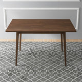 Mary Modern Style Solid Wood Rectangular Dining Kitchen Table Walnut / 47" from Midinmod - Luna Furniture