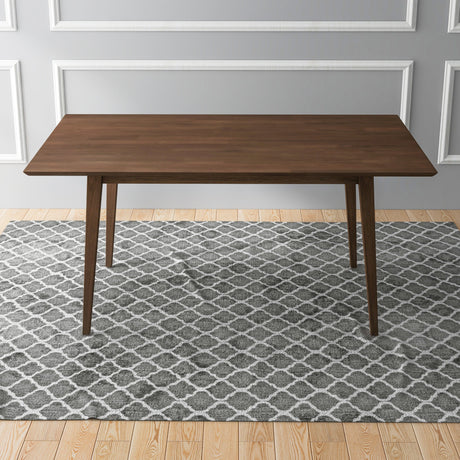 Mary Modern Style Solid Wood Rectangular Dining Kitchen Table Walnut / 63" from Ashcroft Furniture - Luna Furniture