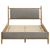 Mason Gray and Light Brown 46-inch Queen Panel Platform Bed from Coaster - Luna Furniture