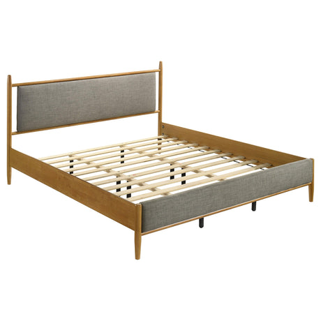 Mason Light Brown 46-inch Eastern King Panel Platform Bed from Coaster - Luna Furniture