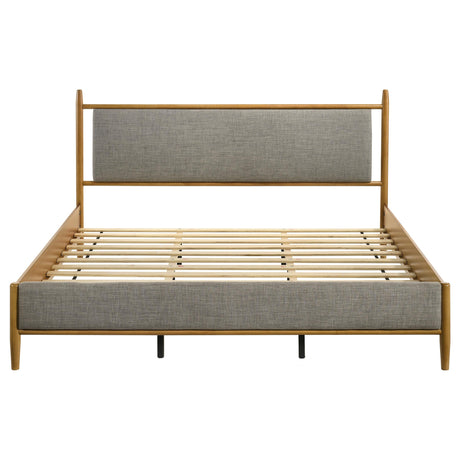 Mason Light Brown 46-inch Eastern King Panel Platform Bed from Coaster - Luna Furniture