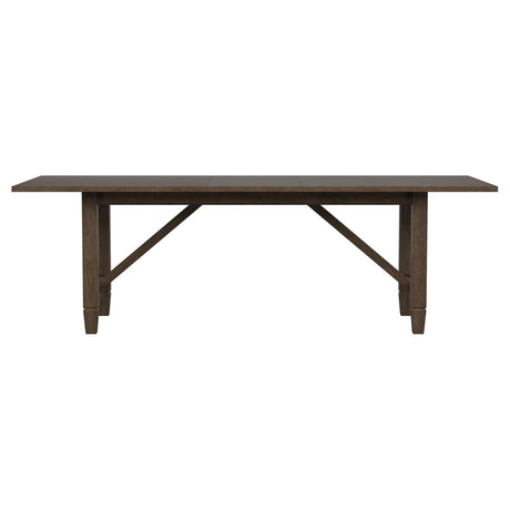 Matisse Brown Rectangular Dining Table with 18" Removable Extension Leaf from Coaster - Luna Furniture