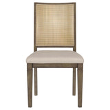 Matisse Brown Woven Rattan Back Upholstered Dining Side Chair from Coaster - Luna Furniture