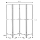 Mattison White 4-Panel Room Divider Folding Shoji Screen from Coaster - Luna Furniture