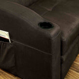 Mavis Dark Brown Futon Sofa from Furniture of America - Luna Furniture