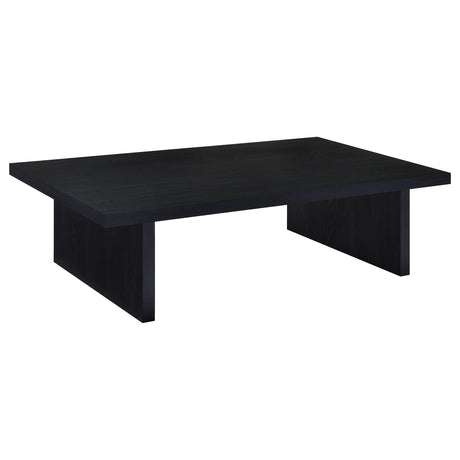 Max Black Rectangular Laminate Coffee Table from Coaster - Luna Furniture
