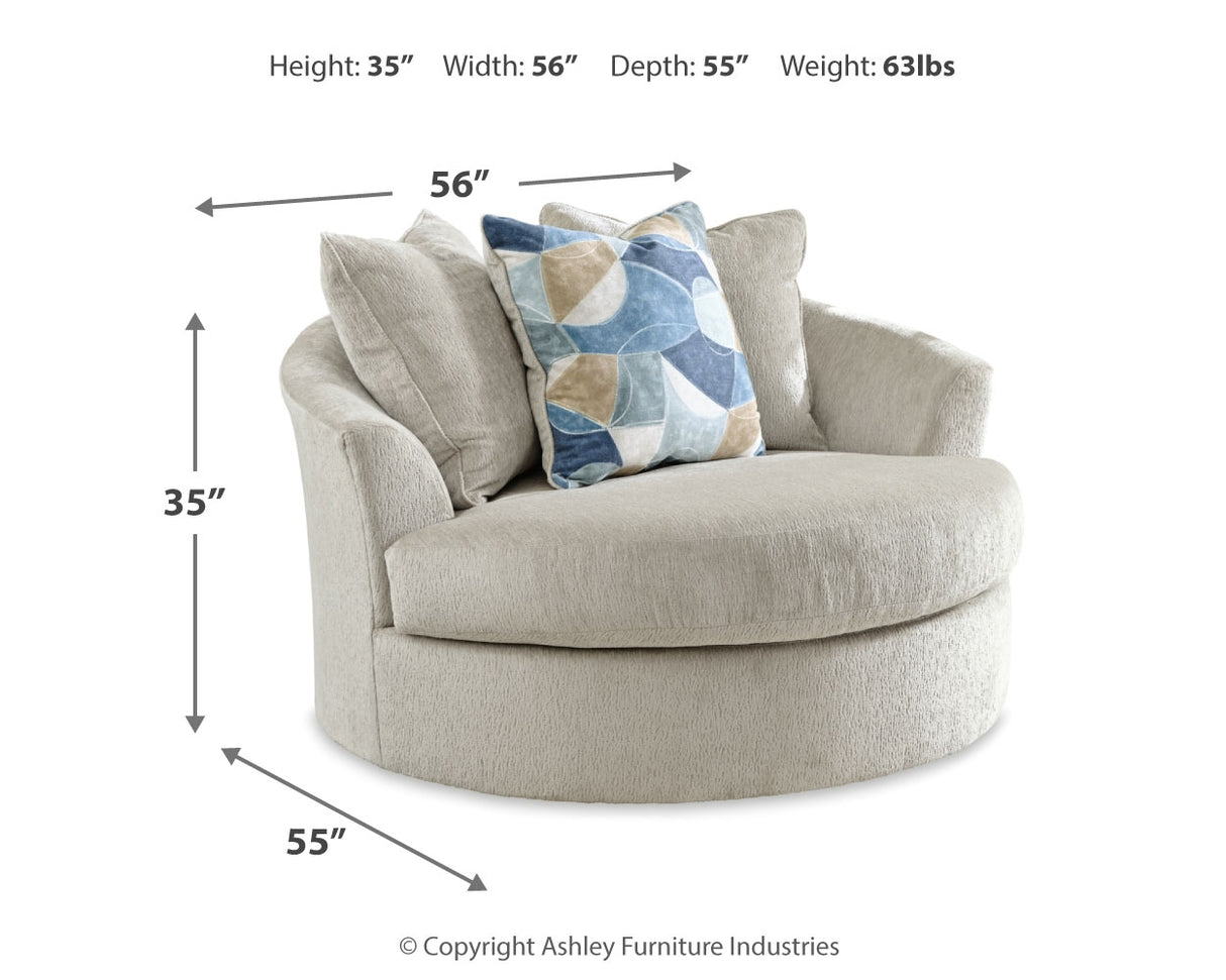 Maxon Place Chair and Ottoman in Stone from Ashley - Luna Furniture