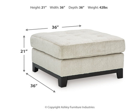 Maxon Place Chair and Ottoman in Stone from Ashley - Luna Furniture