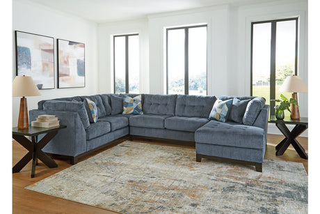 Maxon Place Navy 3-Piece Sectional with Chaise from Ashley - Luna Furniture