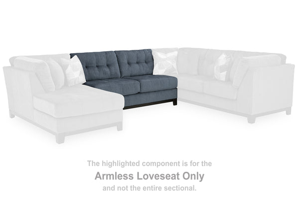 Maxon Place Navy Armless Loveseat