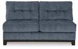 Maxon Place Navy Armless Loveseat from Ashley - Luna Furniture