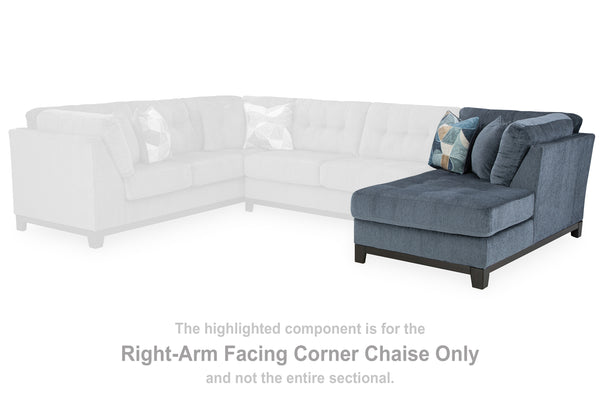 Maxon Place Navy Right-Arm Facing Corner Chaise