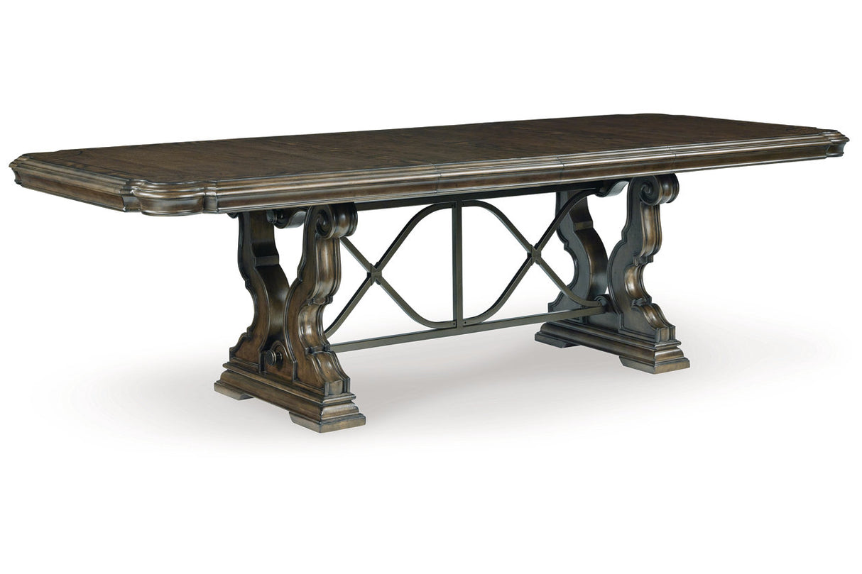Maylee Dark Brown Dining Extension Table from Ashley - Luna Furniture