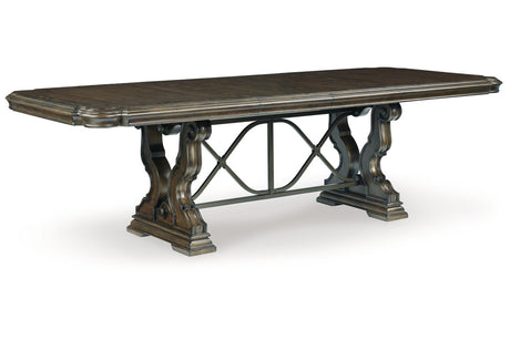 Maylee Dark Brown Dining Extension Table from Ashley - Luna Furniture