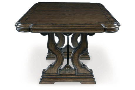 Maylee Dark Brown Dining Extension Table from Ashley - Luna Furniture