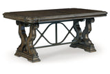 Maylee Dark Brown Dining Extension Table from Ashley - Luna Furniture