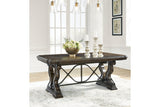 Maylee Dark Brown Dining Extension Table from Ashley - Luna Furniture