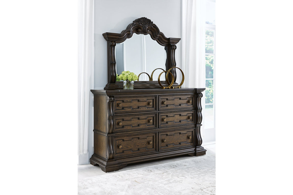 Maylee Dark Brown Dresser and Mirror Luna Furniture Maylee Dark Brown Dresser and Mirror Luna Furniture