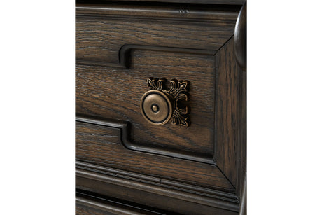 Maylee Dark Brown Dresser and Mirror from Ashley - Luna Furniture