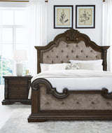 Maylee Dark Brown Upholstered Panel Bedroom Set from Ashley - Luna Furniture