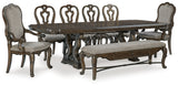 Maylee Dark Brown Dining Room Set from Ashley Furniture - Luna Furniture