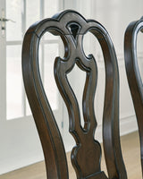 Maylee Dining Table and 6 Chairs and Bench in Dark Brown from Ashley Furniture - Luna Furniture