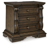 Maylee King Canopy Bed with Dresser and Nightstand in Dark Brown from Ashley - Luna Furniture