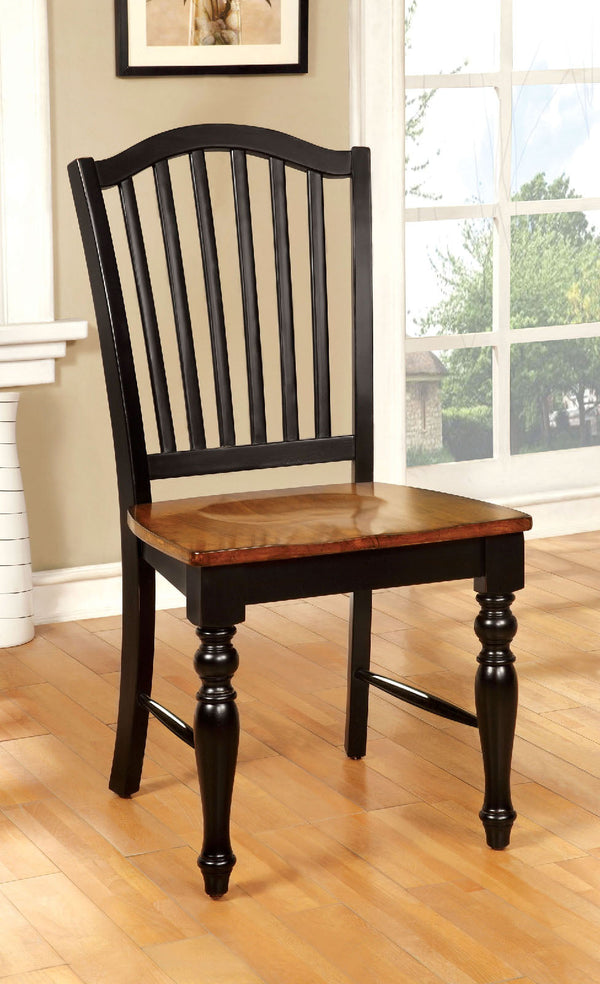 Mayville Black/Antique Oak Side Chair