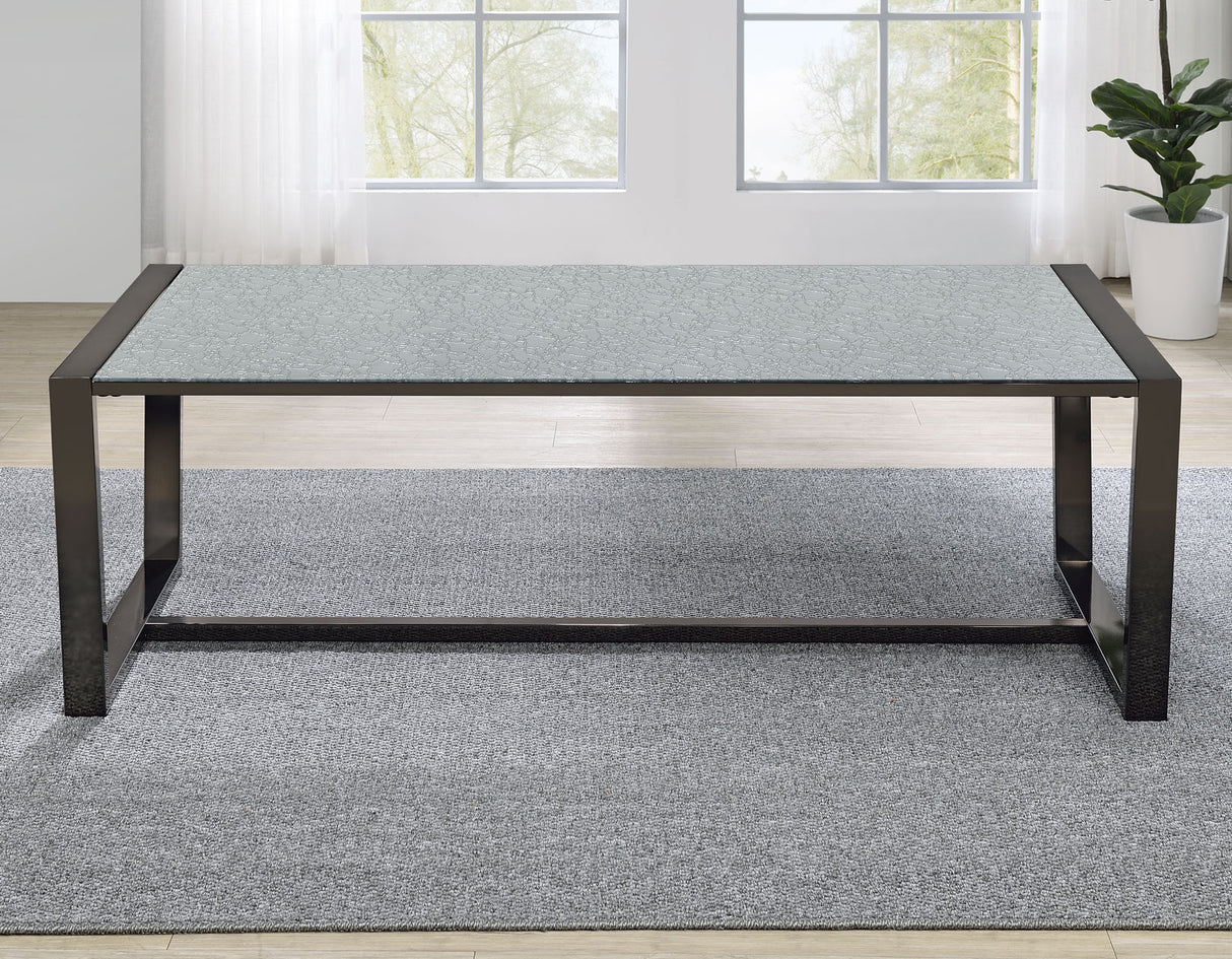 Mazie Coffee Table with Patterned Mirror Top from Steve Silver - Luna Furniture