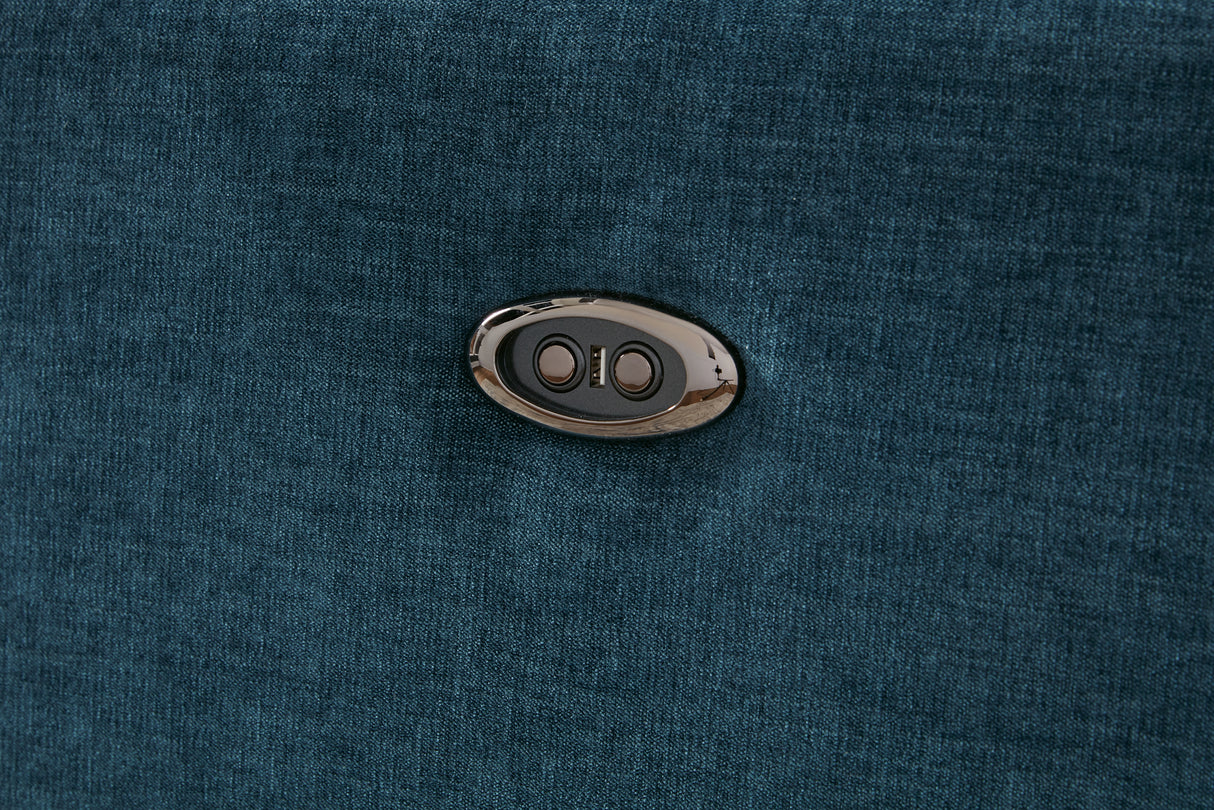 McBurg Navy Swivel Power Recliner from Ashley - Luna Furniture