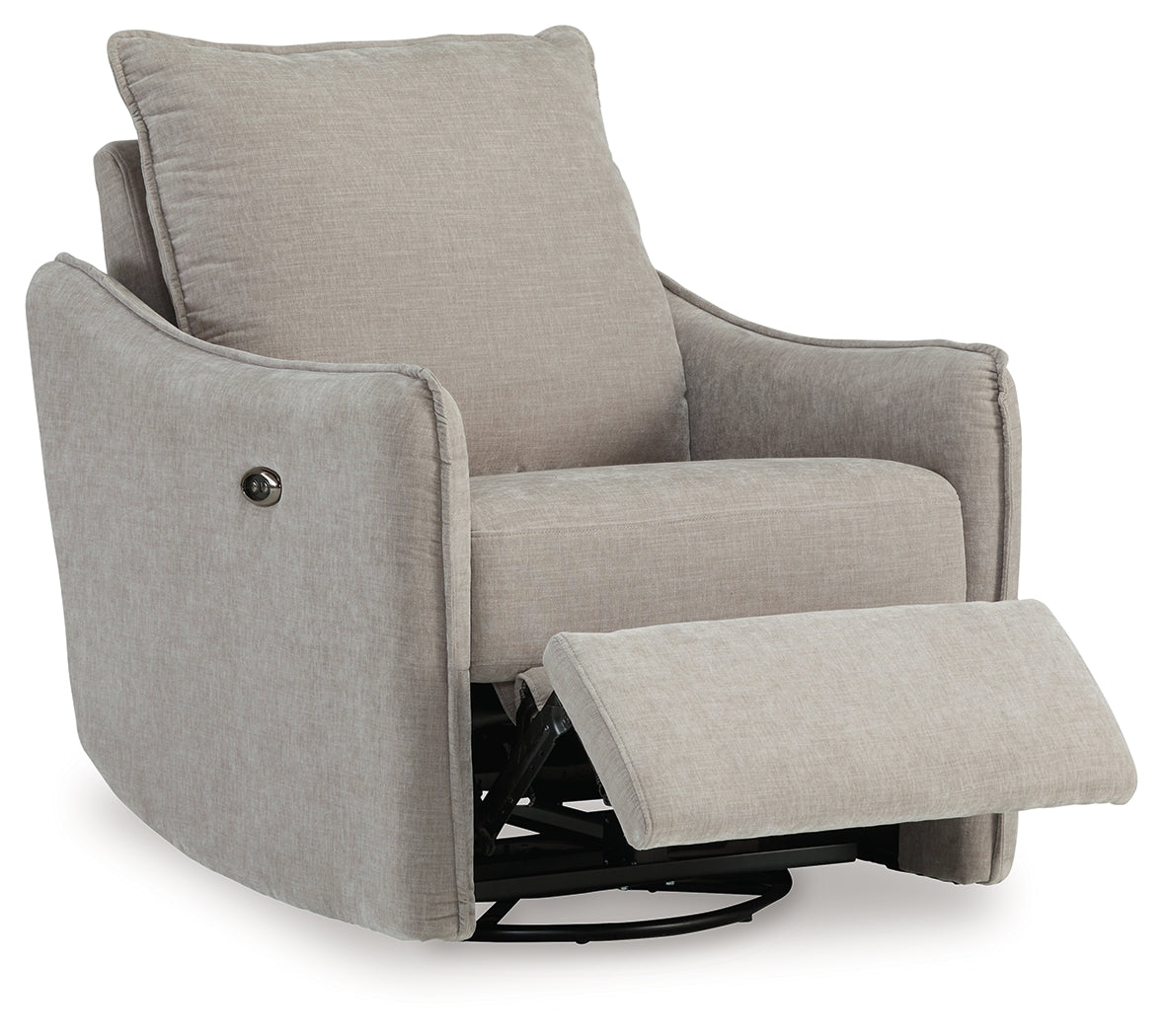 McBurg Taupe Swivel Power Recliner from Ashley - Luna Furniture