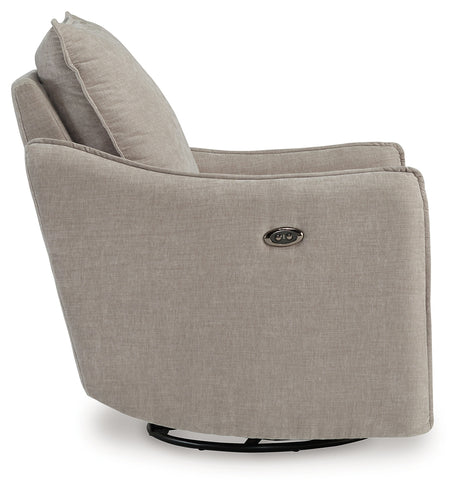 McBurg Taupe Swivel Power Recliner from Ashley - Luna Furniture