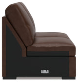 McDowlan Coffee Armless Loveseat from Ashley - Luna Furniture
