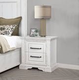McKinney Vintage White 2-Drawer Nightstand with Dual USB from Coaster - Luna Furniture
