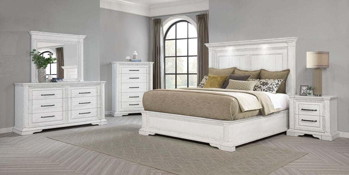 McKinney Vintage White 2-Drawer Nightstand with Dual USB from Coaster - Luna Furniture