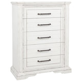 McKinney Vintage White 5-Drawer Bedroom Chest from Coaster - Luna Furniture