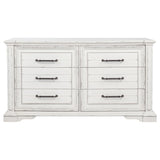 McKinney Vintage White 6-Drawer Bedroom Dresser Cabinet from Coaster - Luna Furniture