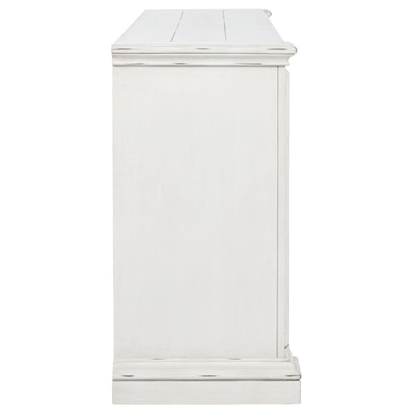 McKinney Vintage White 6-Drawer Bedroom Dresser Cabinet from Coaster - Luna Furniture