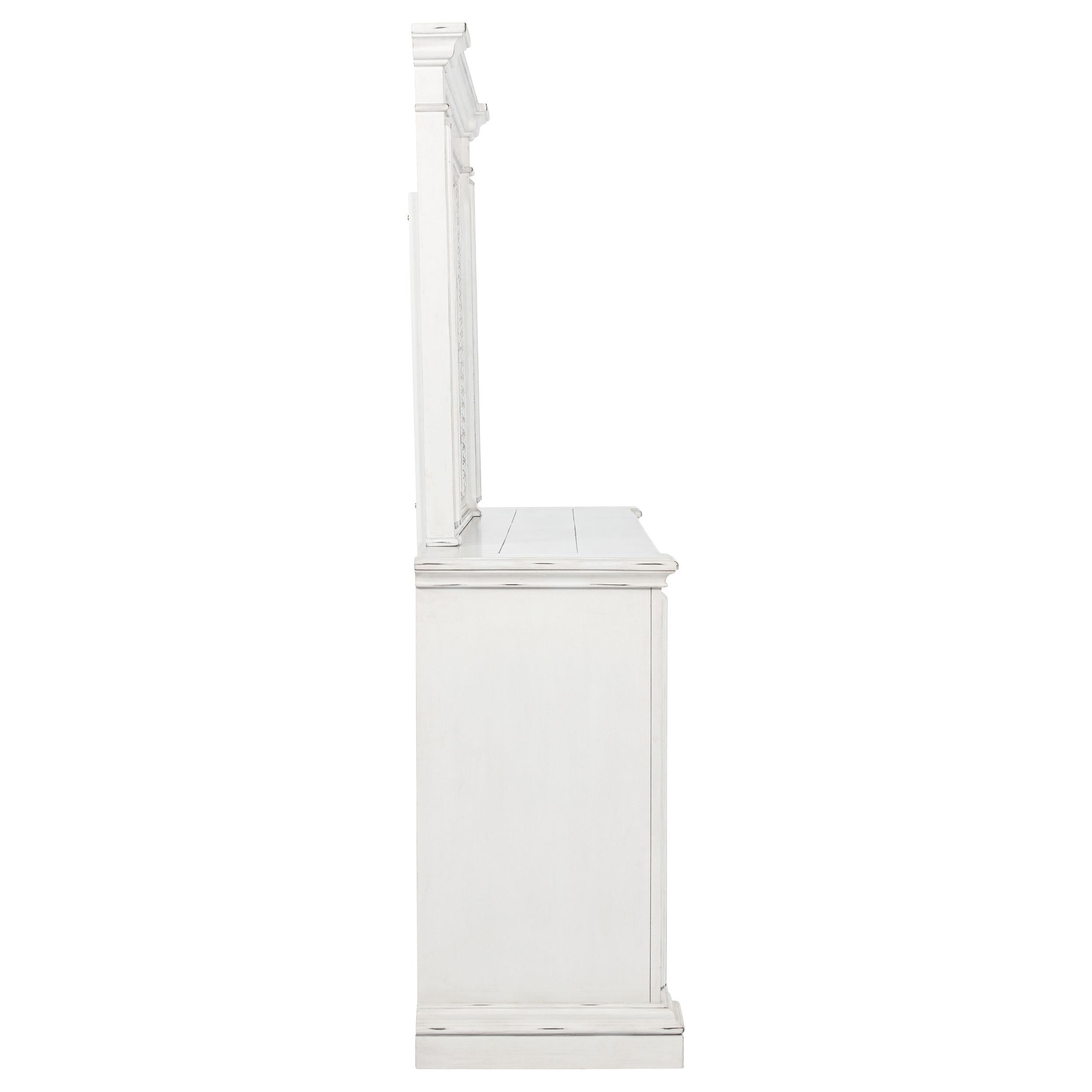 McKinney Vintage White 6-Drawer Bedroom Dresser with Mirror from Coaster - Luna Furniture