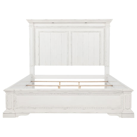 McKinney Vintage White California King LED Light Panel Bed from Coaster - Luna Furniture