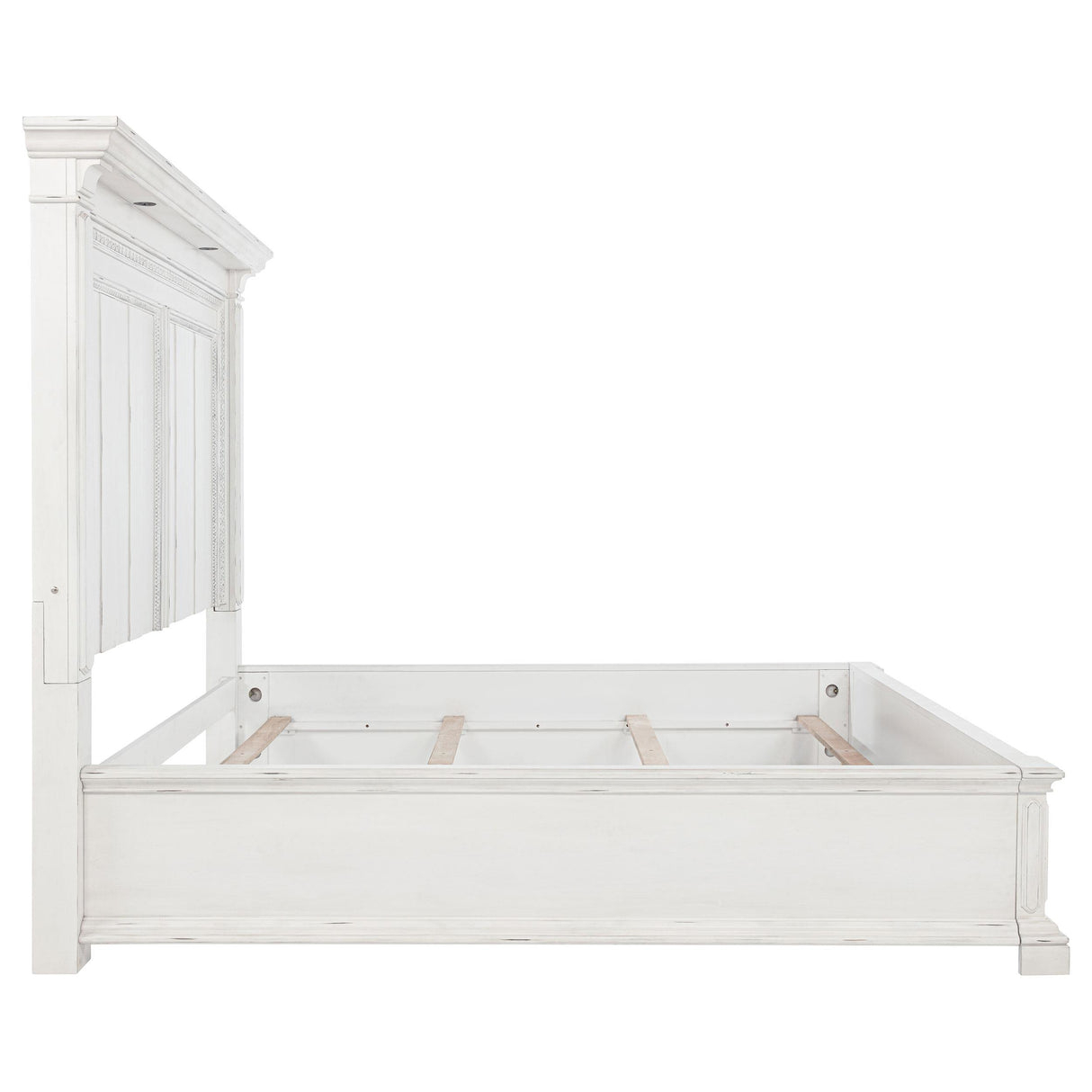 McKinney Vintage White California King LED Light Panel Bed from Coaster - Luna Furniture