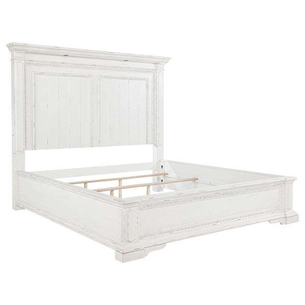 McKinney Vintage White Queen LED Light Panel Bed