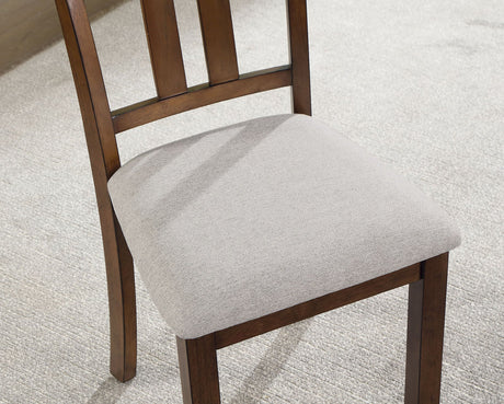 Medford Walnut/Beige 7 PC. Dining Table Set from Furniture of America - Luna Furniture