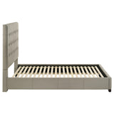 Medley Tan Genuine Leather Queen Panel Platform Bed from Coaster - Luna Furniture