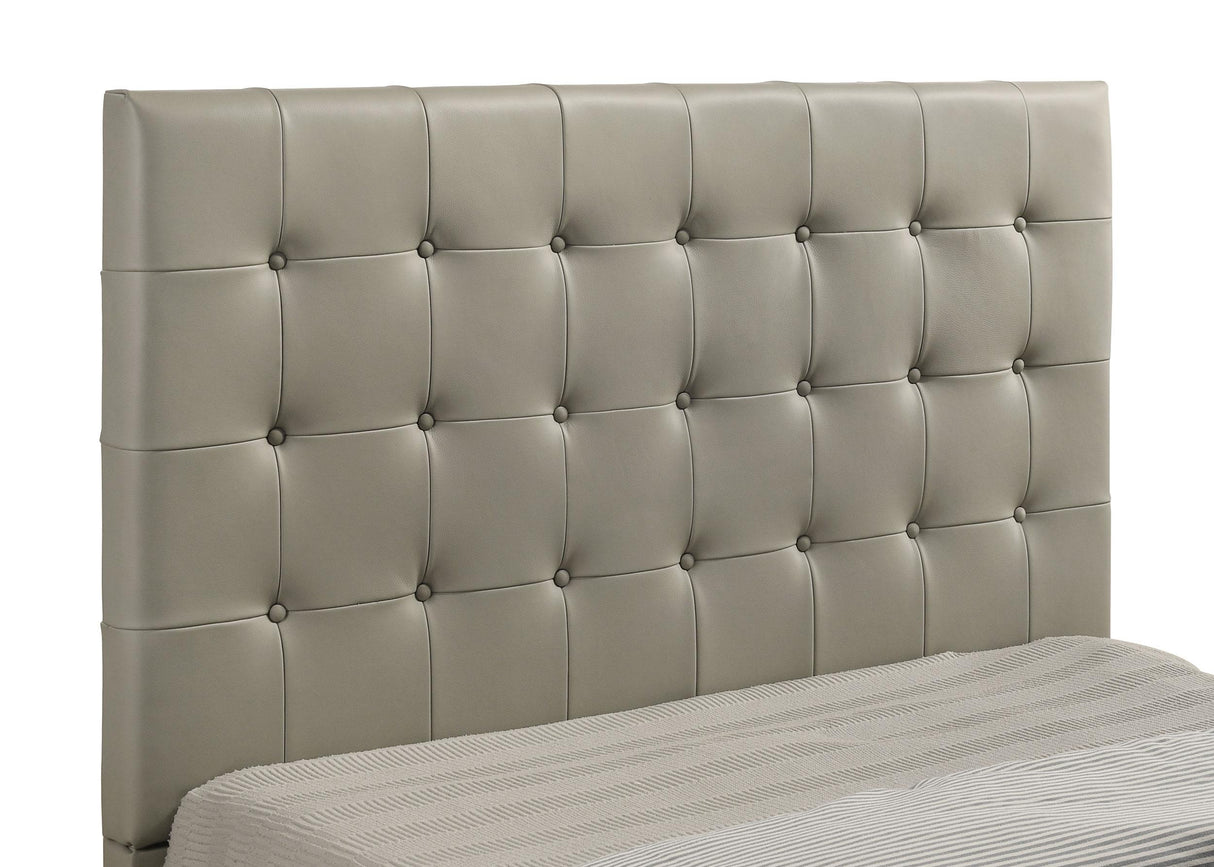 Medley Tan Genuine Leather Queen Panel Platform Bed from Coaster - Luna Furniture