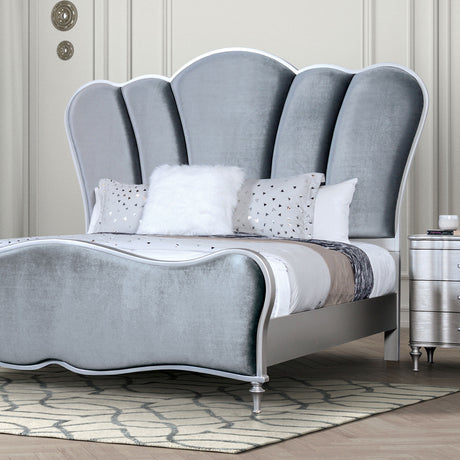 Melodi Parc Silver King Bed from Furniture of America - Luna Furniture