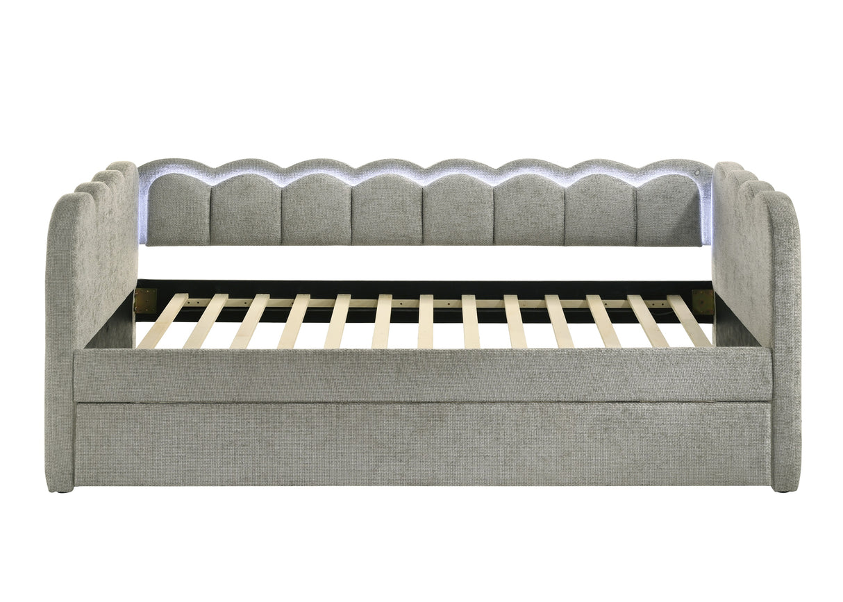Melody Light Gray Daybed from Crown Mark - Luna Furniture