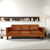 Memphis Cognac Waxy Leather Sofa from Midinmod - Luna Furniture